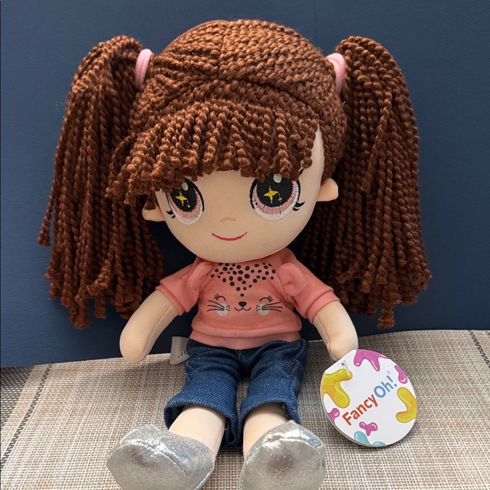 Q FancyOh! 14" Glitter Friends Soft Fashion Girl Doll